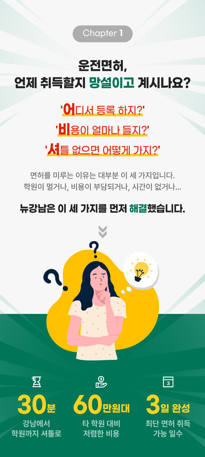 운전면허, 언제 취득할지 망설이고 계시나요?
